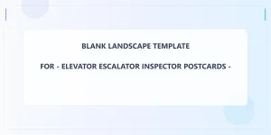 Elevator Escalator Inspector Blank Front 3x6 Landscape