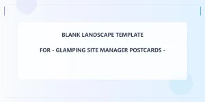 Glamping Site Manager Blank Front 3x6 Landscape