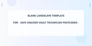 Safe Cracker Vault Technician Blank Front 3x6 Landscape