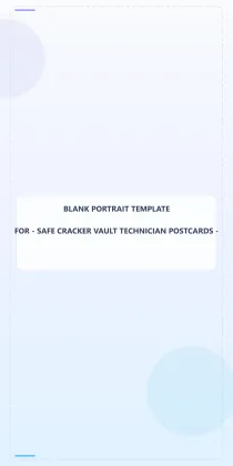Safe Cracker Vault Technician Blank Front 3x6 Portrait