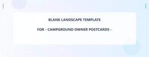 Campground Owner Blank Front 4.25x11 Landscape