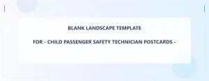Child Passenger Safety Technician Blank Front 4.25x11 Landscape