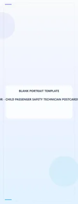 Child Passenger Safety Technician Blank Front 4.25x11 Portrait