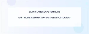 Home Automation Installer Blank Front 4.25x11 Landscape