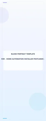 Home Automation Installer Blank Front 4.25x11 Portrait