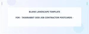 Taskrabbit Odd Job Contractor Blank Front 4.25x11 Landscape