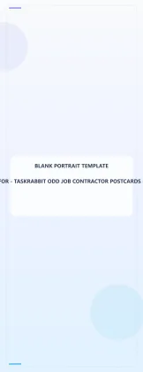 Taskrabbit Odd Job Contractor Blank Front 4.25x11 Portrait