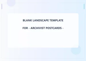 Archivist Blank Front 4.25x6 Landscape