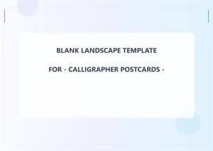 Calligrapher Blank Front 4.25x6 Landscape