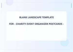 Charity Event Organizer Blank Front 4.25x6 Landscape