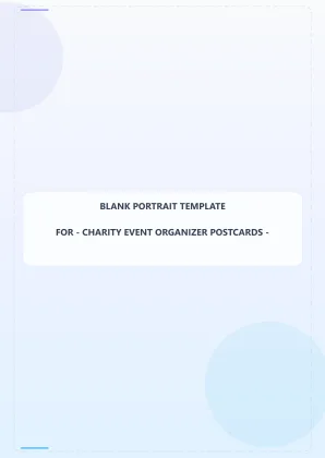 Charity Event Organizer Blank Front 4.25x6 Portrait