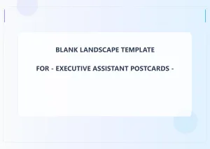 Executive Assistant Blank Front 4.25x6 Landscape