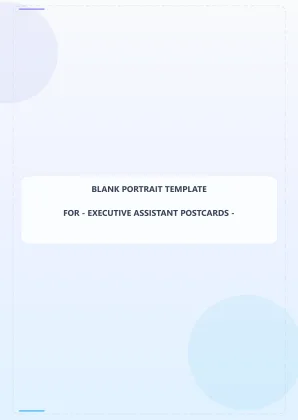 Executive Assistant Blank Front 4.25x6 Portrait