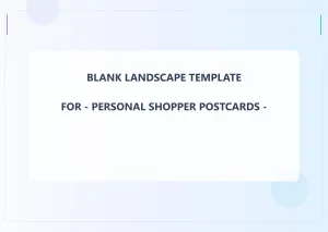 Personal Shopper Blank Front 4.25x6 Landscape