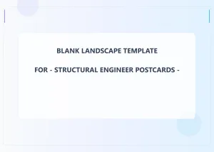 Structural Engineer Blank Front 4.25x6 Landscape