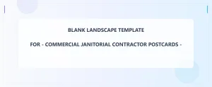 Commercial Janitorial Contractor Blank Front 4.5x11 Landscape