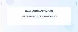 Home Inspector Blank Front 4.5x11 Landscape