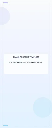 Home Inspector Blank Front 4.5x11 Portrait