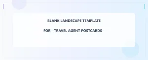 Travel Agent Blank Front 4.5x11 Landscape
