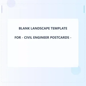 Civil Engineer Blank Front 4.5x4.5 Landscape