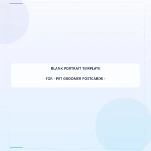 Pet Groomer Blank Front 4.5x4.5 Portrait