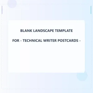 Technical Writer Blank Front 4.5x4.5 Landscape