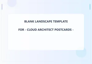 Cloud Architect Blank Front 4.5x6.5 Landscape