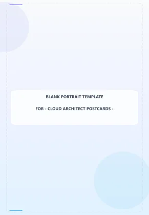 Cloud Architect Blank Front 4.5x6.5 Portrait