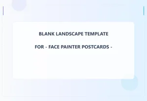 Face Painter Blank Front 4.5x6.5 Landscape