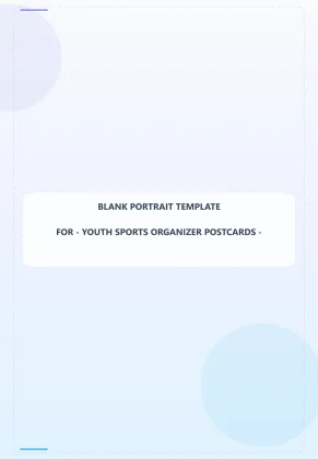 Youth Sports Organizer Blank Front 4.5x6.5 Portrait