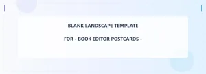 Book Editor Blank Front 4x11 Landscape