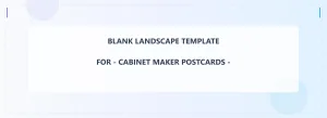 Cabinet Maker Blank Front 4x11 Landscape
