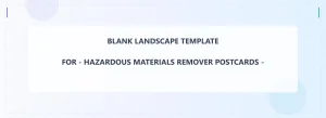 Hazardous Materials Remover Blank Front 4x11 Landscape