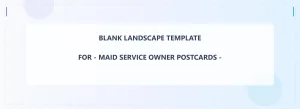 Maid Service Owner Blank Front 4x11 Landscape
