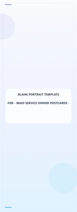 Maid Service Owner Blank Front 4x11 Portrait