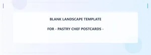 Pastry Chef Blank Front 4x11 Landscape