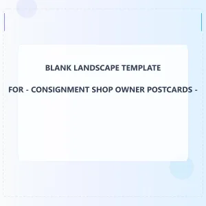 Consignment Shop Owner Blank Front 4x4 Landscape