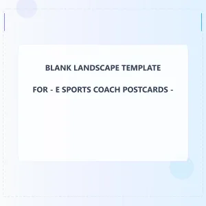 E Sports Coach Blank Front 4x4 Landscape