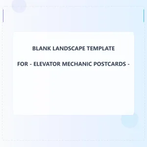 Elevator Mechanic Blank Front 4x4 Landscape