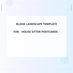 House Sitter Blank Front 4x4 Landscape