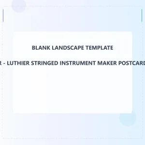 Luthier Stringed Instrument Maker Blank Front 4x4 Landscape