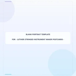 Luthier Stringed Instrument Maker Blank Front 4x4 Portrait