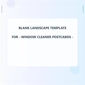 Window Cleaner Blank Front 4x4 Landscape