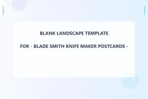 Blade Smith Knife Maker Blank Front 4x6 Landscape