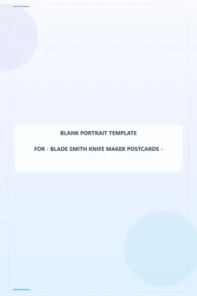 Blade Smith Knife Maker Blank Front 4x6 Portrait