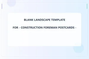 Construction Foreman Blank Front 4x6 Landscape