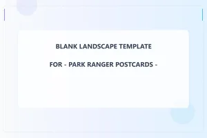 Park Ranger Blank Front 4x6 Landscape