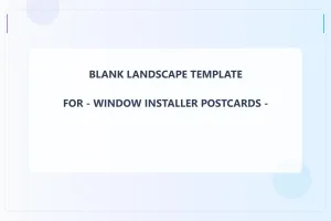 Window Installer Blank Front 4x6 Landscape