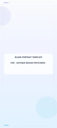 Antique Dealer Blank Front 4x9 Portrait