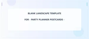 Party Planner Blank Front 4x9 Landscape